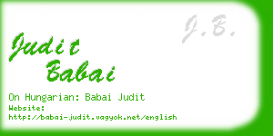 judit babai business card